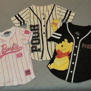 Three Girls' Jersey Shirts Size 7/8
